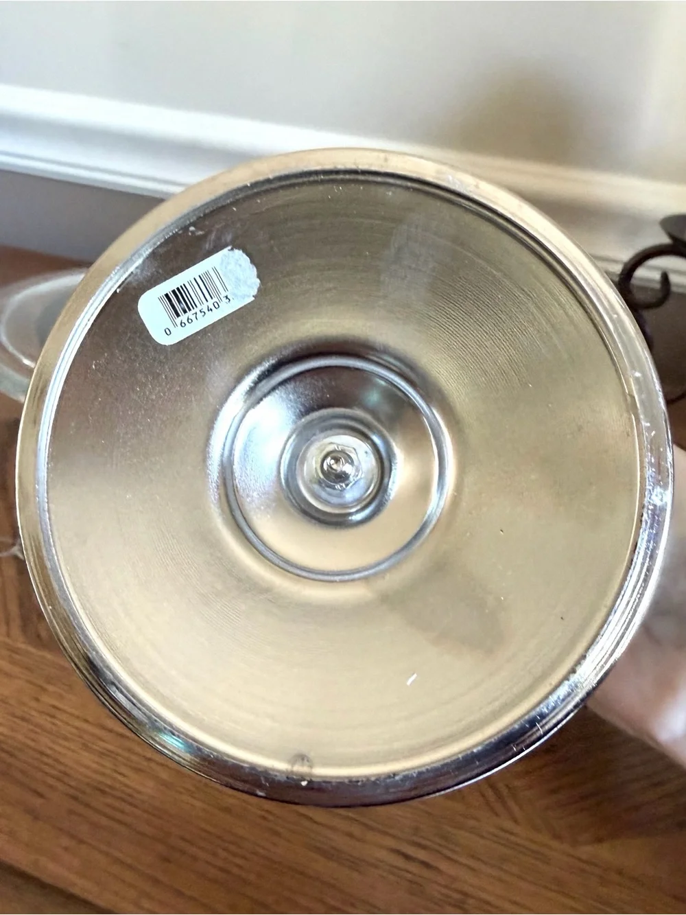 Bath & Body Works Silver Bamboo Leaf pedestal 2 Wick Candle Holder EUC
